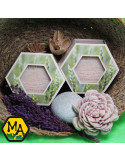 Jabón vegetal de avena y miel (100g) hexagonal